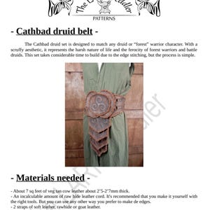 Woman Armor Leather Pattern | Female Druid LARP | Patterns & Instructions image 11