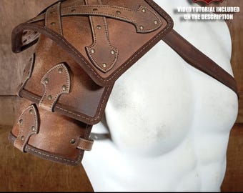 Shoulder pad leather pattern | Witcher LARP | DIY instructions