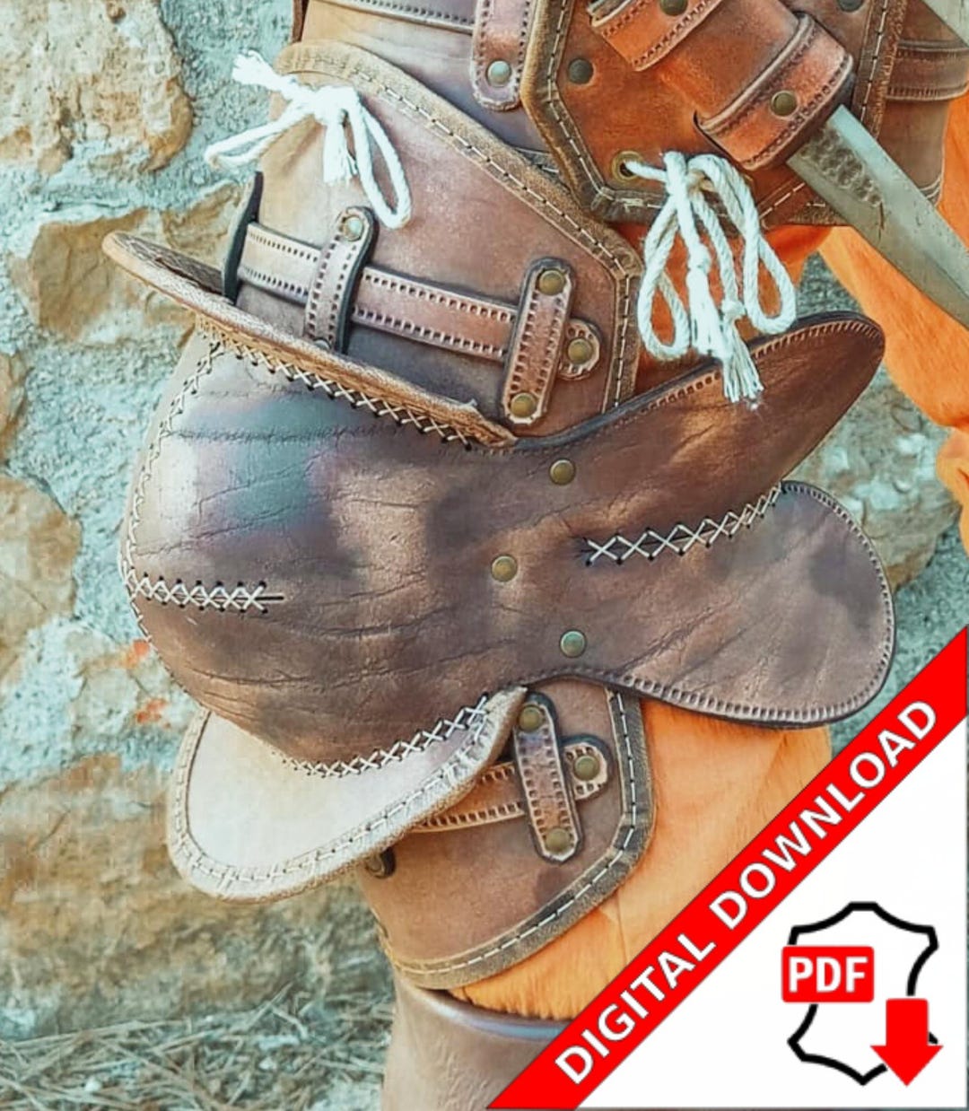 Knee Guard Pattern Leather Knee Armor PDF Pattern With Instructions - Etsy Australia