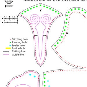 Woman Armor Leather Pattern | Female Druid LARP | Patterns & Instructions image 16
