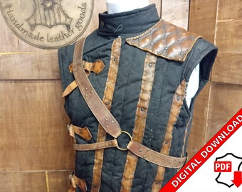 Leather pattern DIY Witcher LARP leather baldric rogue chest belt fantasy roleplay warrior holster