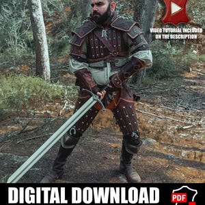 Set di modelli per armatura in pelle / LARP di The Witcher / Istruzioni fai da te