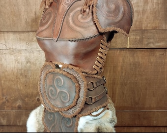 Woman Armor Leather Pattern | Female Druid LARP | Patterns & Instructions