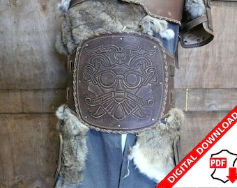 Wzór na skórzany pas wikinga PDF Wiedźmin LARP roleplay średniowieczny zrób to sam instrukcje