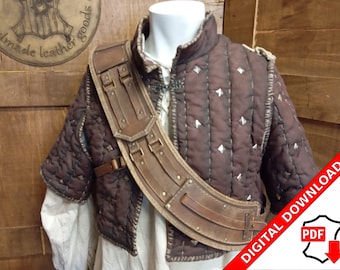 Leather pattern DIY Witcher LARP leather baldric rogue chest belt fantasy roleplay warrior holster