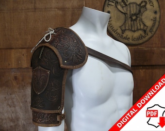 Leather Musketeer Shoulder Armor Pattern: DIY Steampunk LARP (PDF Pattern)