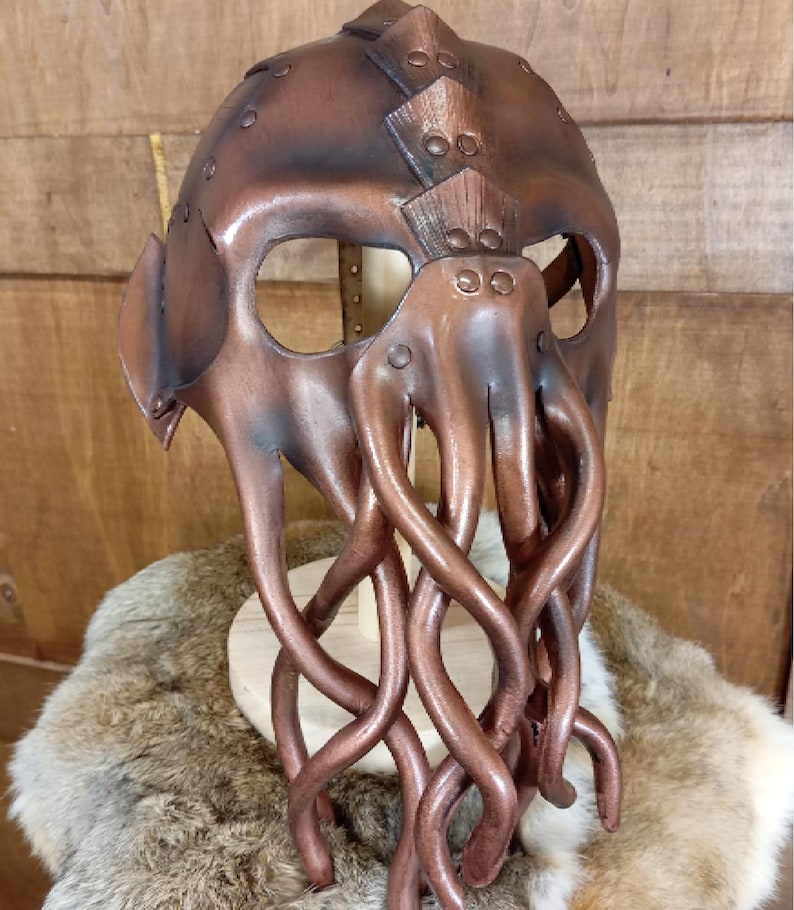 Cthulhu Mask Leather Pattern | Kraken Cultist | Pattern & Instructions image 3