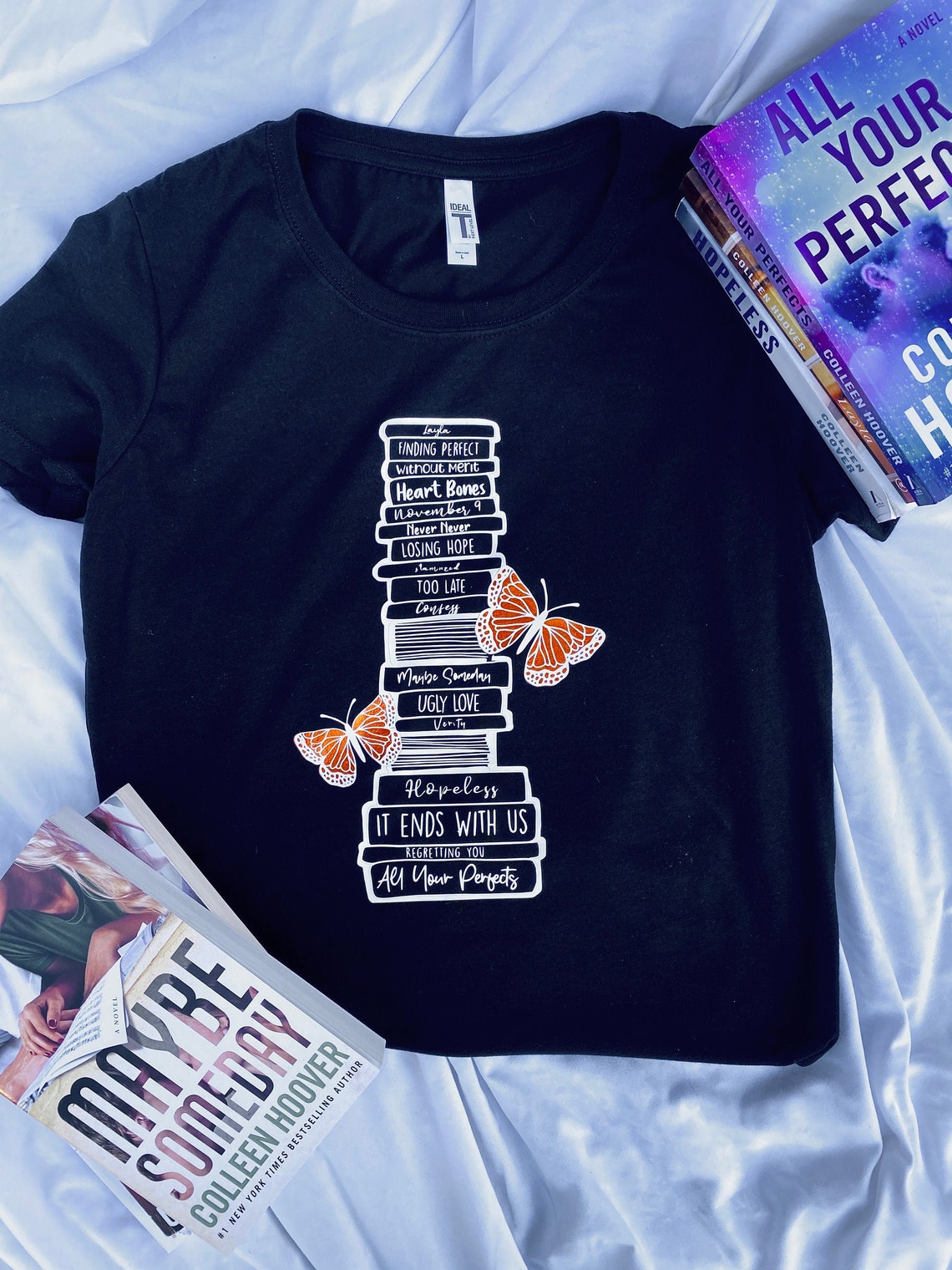 Colleen Hoover Book Stack T-shirt | Etsy