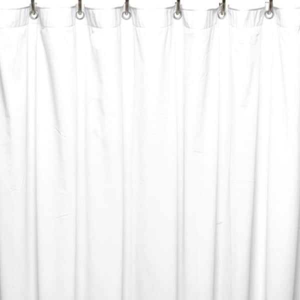 Extra Long & Extra Wide Premium Vinyl Shower Curtain Liner 108W x 95L - White