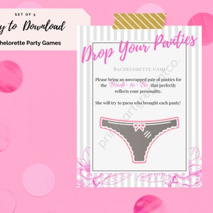 Bachelorette Printable Party Game Drop Your Panties - Etsy