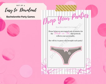 Flannel Fling Panty Game Cards and Drop Your Panties Sign Printable ...