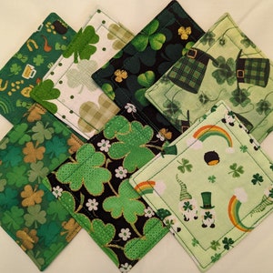 Fabric Coasters, Set of Four - St Pat&#39;s Themed