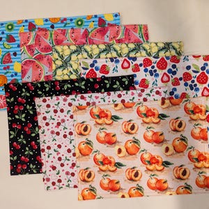 Reversible Rectangular Placemats - summer fruit