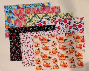Reversible Rectangular Placemats - summer fruit