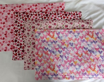 Reversible Rectangular Placemats - Valentine Themed