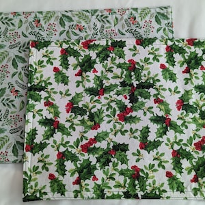 Christmas Greenery Rectangular Placemat Sets