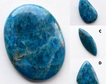 Top Quality Natural Neon Blue Apatite Cabochon, Neon Apatite Gemstone, Smooth Apatite, Loose Gemstone, Wholesale Pirce Apatite