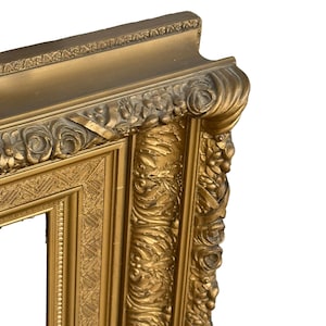 Antique French FRAME Louis XVI Gilt Gesso Wood Large for Painting Mirror Frame Gold Leaf