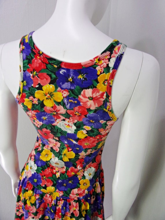 Vintage 80s Dress, Floral Dress, Watercolor Flora… - image 7