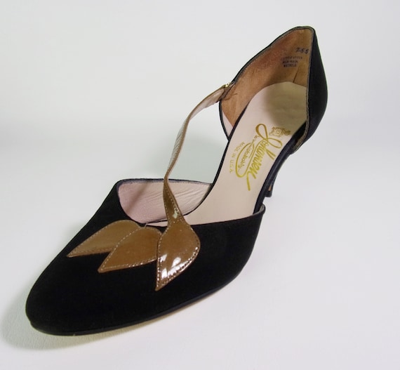 Vintage High Heels Pumps Shoes 1960s Johansen BLACK S… Gem