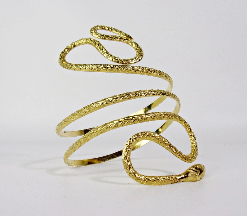 Vintage Snake Coil Arm Bracelet GOLD Plated 1920s Art Deco Etsy