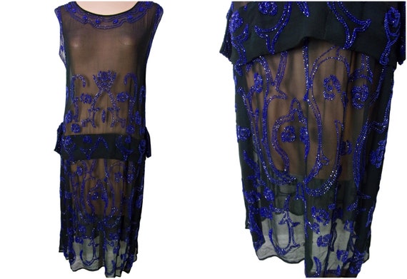Antique 1920s Dress, 1920s Flapper Dress, 1920s B… - image 1