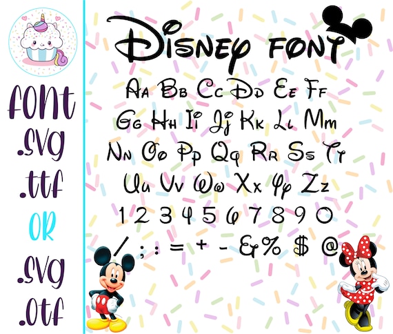 Free Free Disney Svg Font 416 SVG PNG EPS DXF File