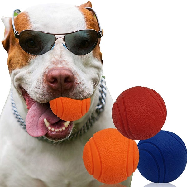 Pet Touch Solid Core Rubber Ball HIGH BOUNCING Dog Toys Indestructible Tough Dog Toys Interactive Dog Toys Strong Rubber Balls for dog