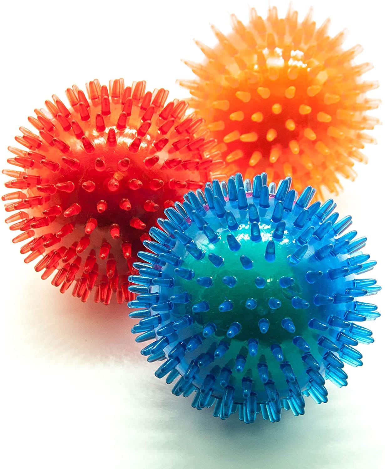 3 X Spike Double Dog Balls TENNIS BALL INSIDE Teething Spiky Etsy