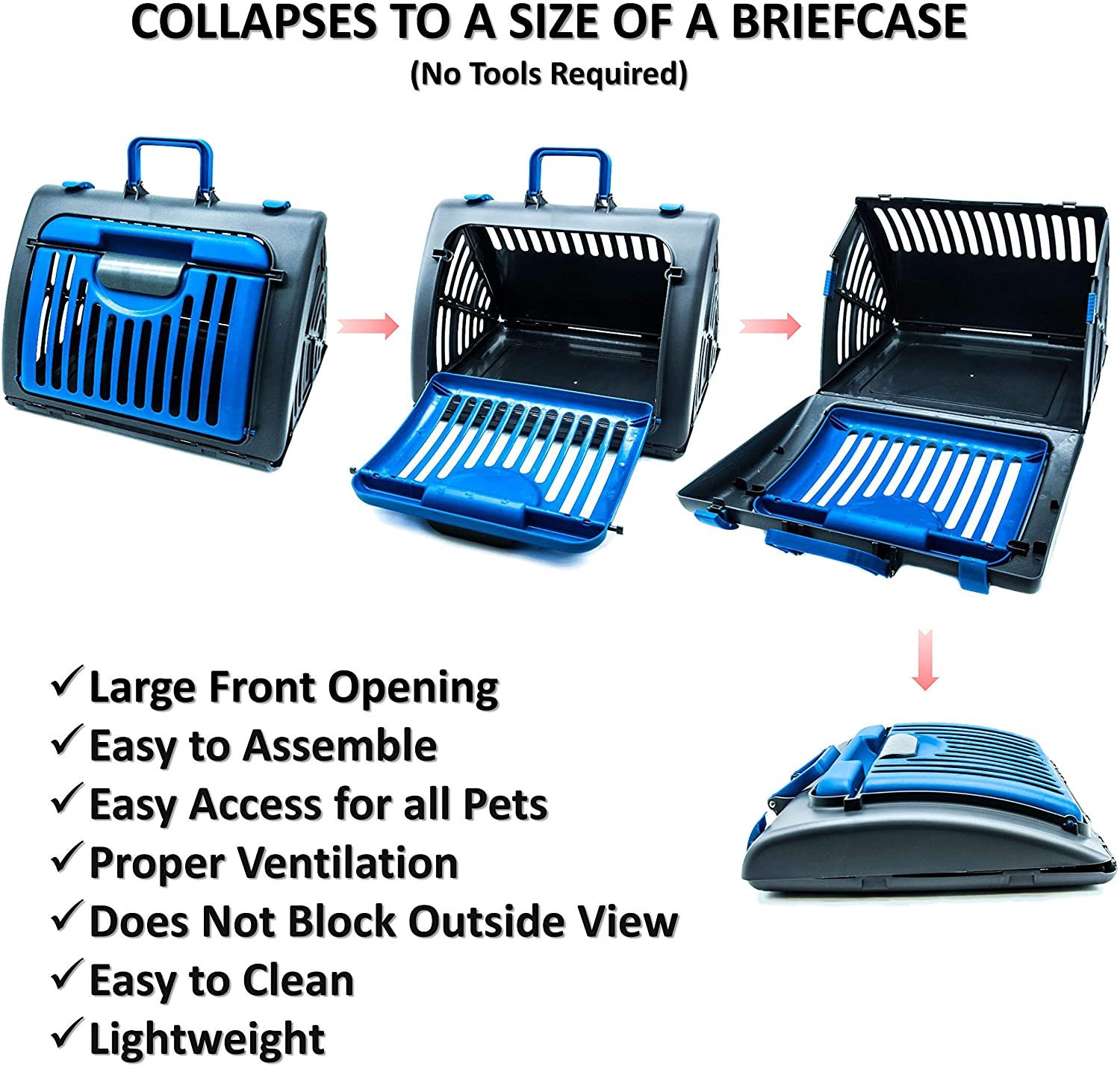 Pet Carrier Dog Crate Portable Collapsible Cat Dog Carrier Etsy