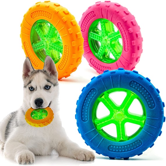 1x5 Rubber Tire Dog Chew Toys Throwing TYRE WHEEL Interactive Dog