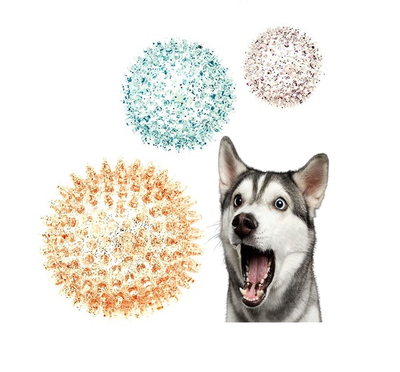 stamme Afståelse Gentagen 3 X 8cm Durable Dog Balls GLITTER Squeaky Dog Toys SPIKE Dog - Etsy