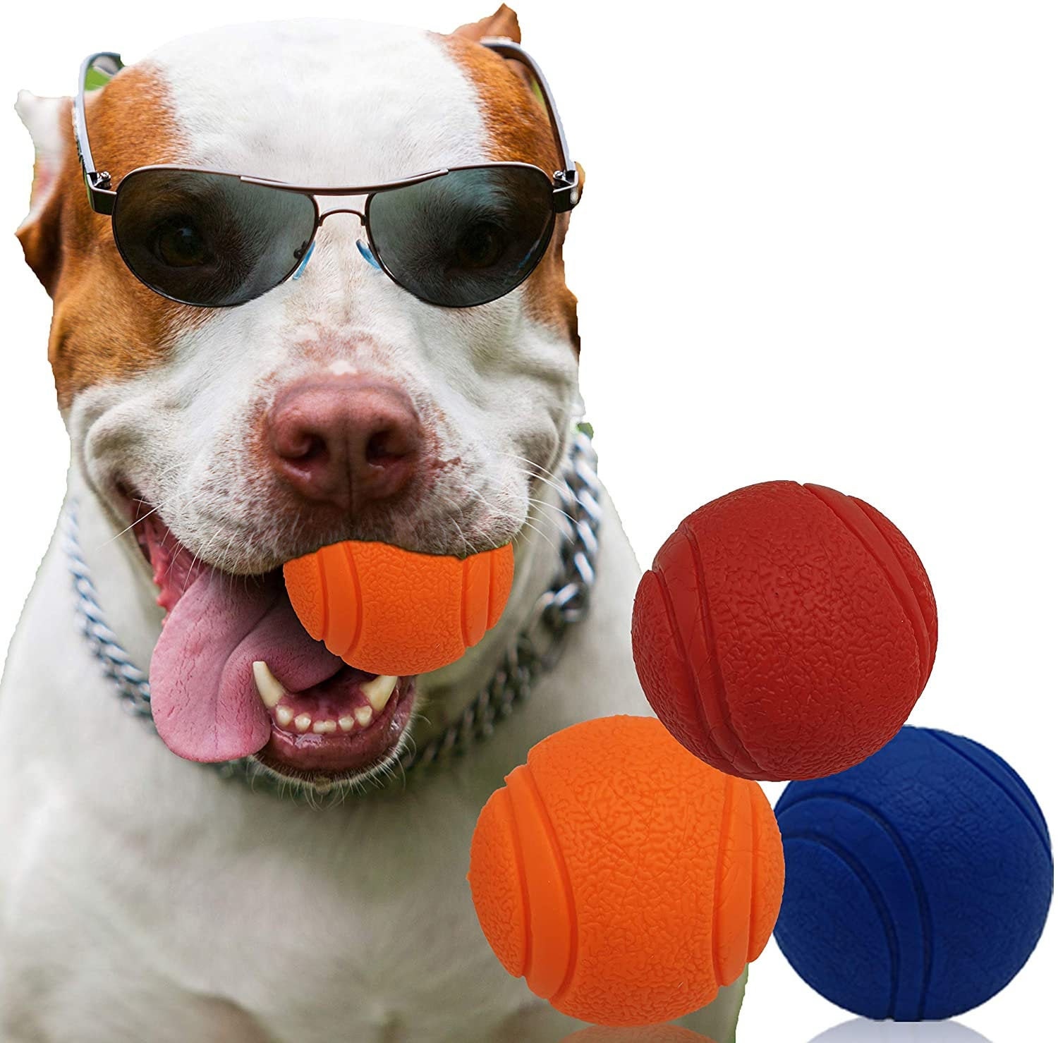 Interactive Dog Toys Ball,Dog Teat Puzzle,Indestructible Dog Toys for  Aggressive Chewers,Fun Dog Squeaky Toys,Dog Treat Dispenser,Chew Toys,Dog