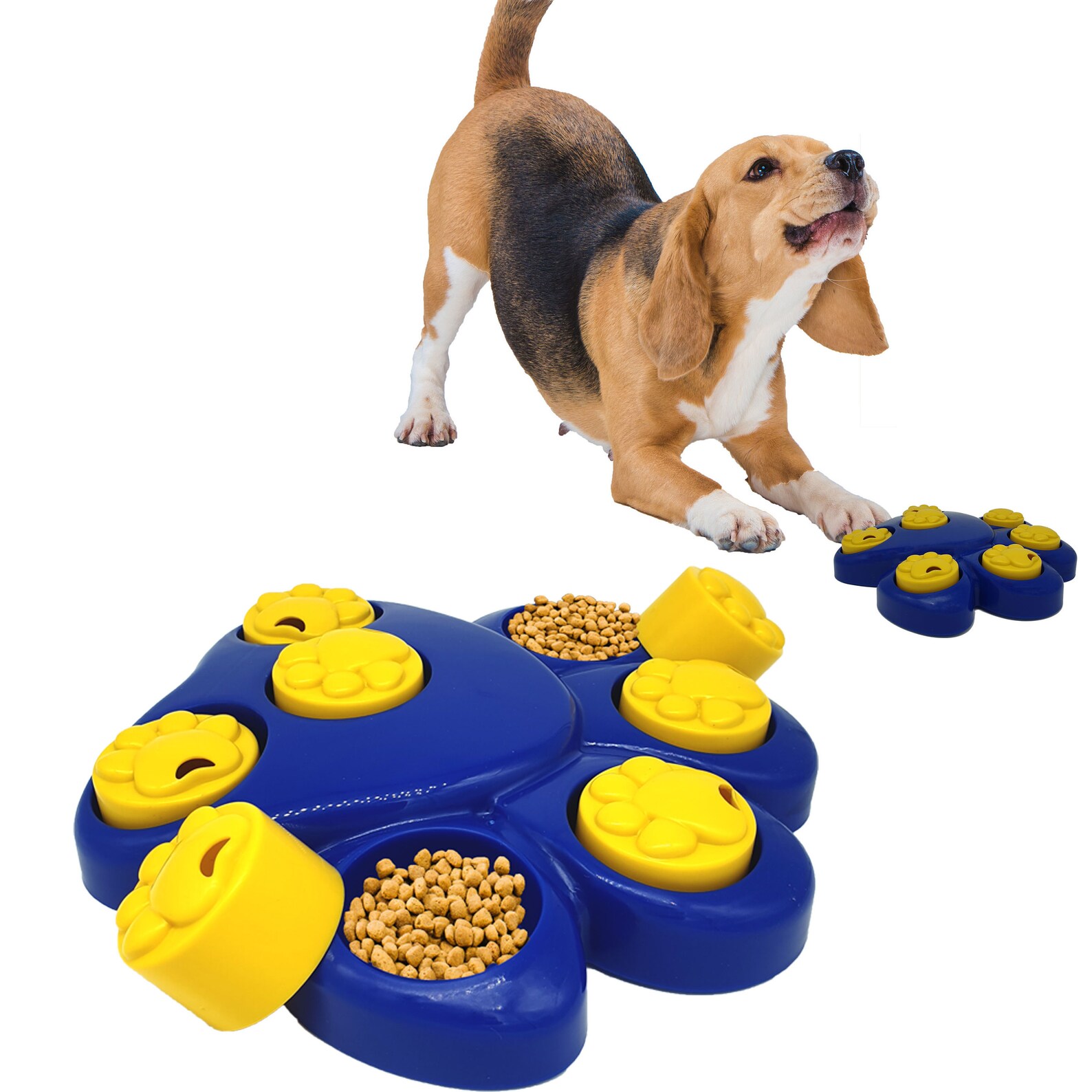 Paw Puzzle Dog Toy Hide Treats Interactive Dog Game Dog Bowl Etsy