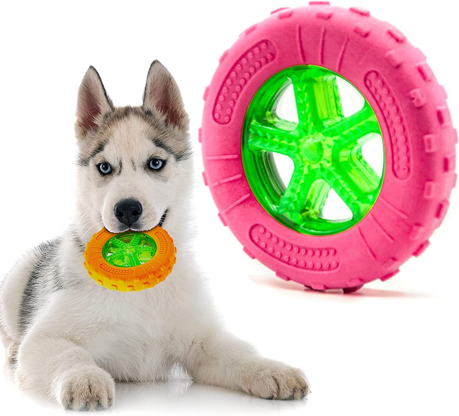 1x5 Rubber Tire Dog Chew Toys Throwing 