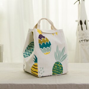 Canvas Lunch Bag With Heat Insulated Lunch Bag Cooler Tote - Etsy