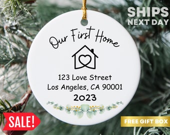 Personalized First Home Ornament - New House Christmas Gift