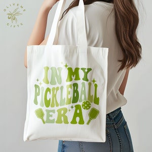 In My Pickleball Era Tote Bag, Linen Shopper