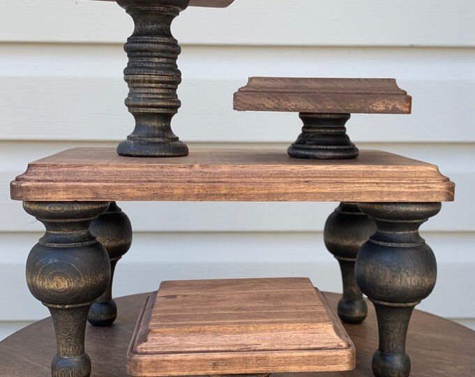 Rustic Wood Riser, Modern Farmhouse Riser, Tiered Tray, Rustic Country ...
