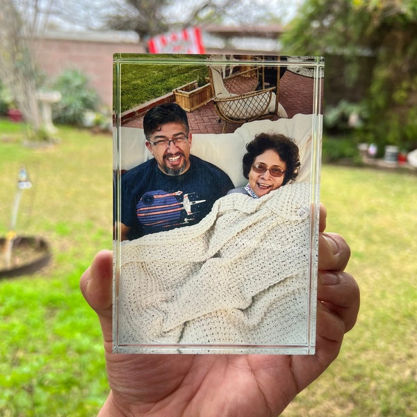 Glass Photo Block | Personalize Your Home With An Elegant Glass Photo Display! | Perfect Gift For Anniversaries, Memorials, Graduations