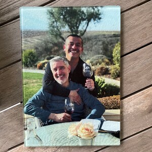 Photo Glass Cutting Board | Custom Serving Board, Small Charcuterie Board, Personalized Chopping Board | Housewarming Kitchen Home Decor