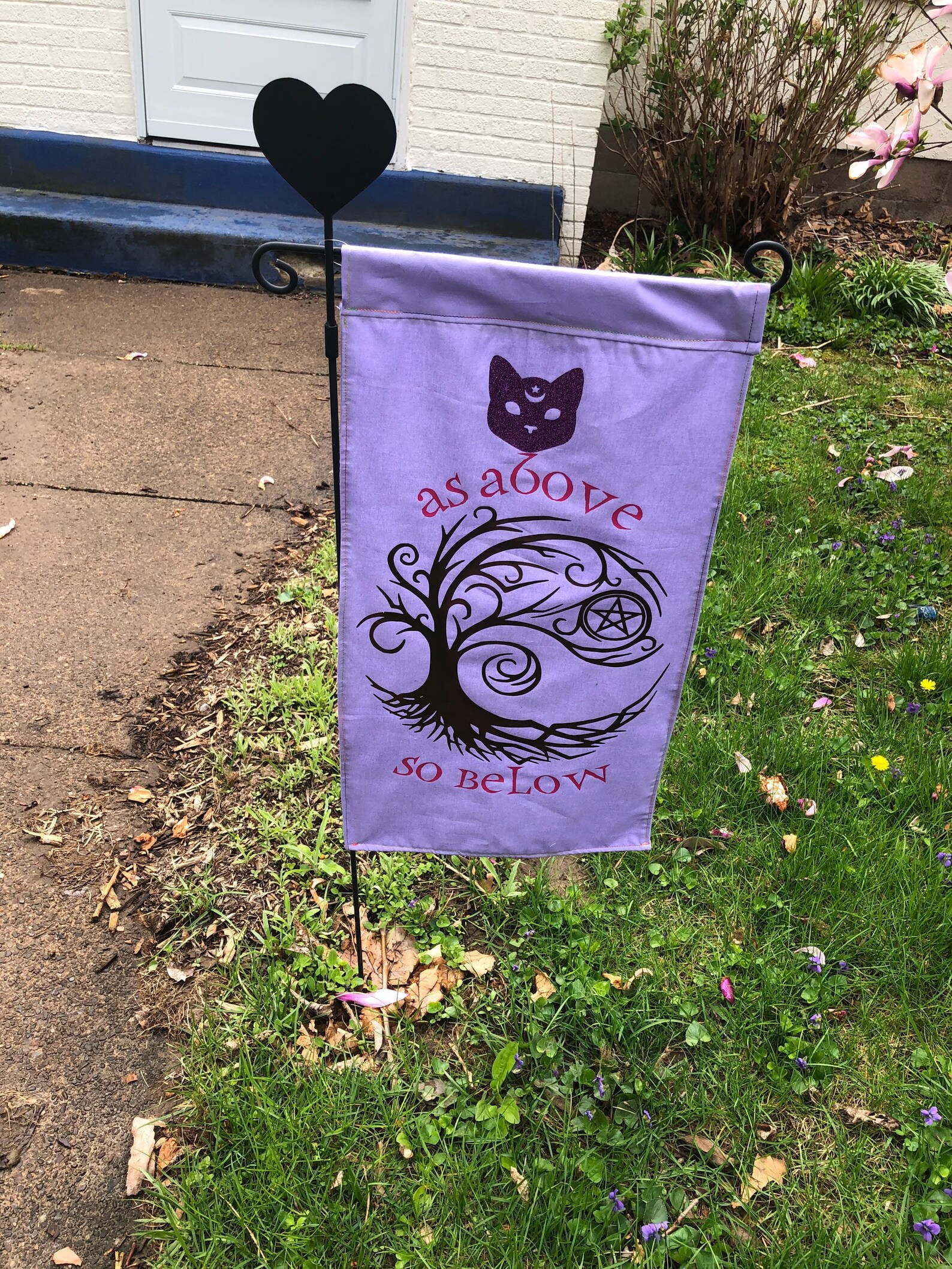 Design Your Own Garden Flag Wall Hanging Rainbow Witchy Wicca Etsy