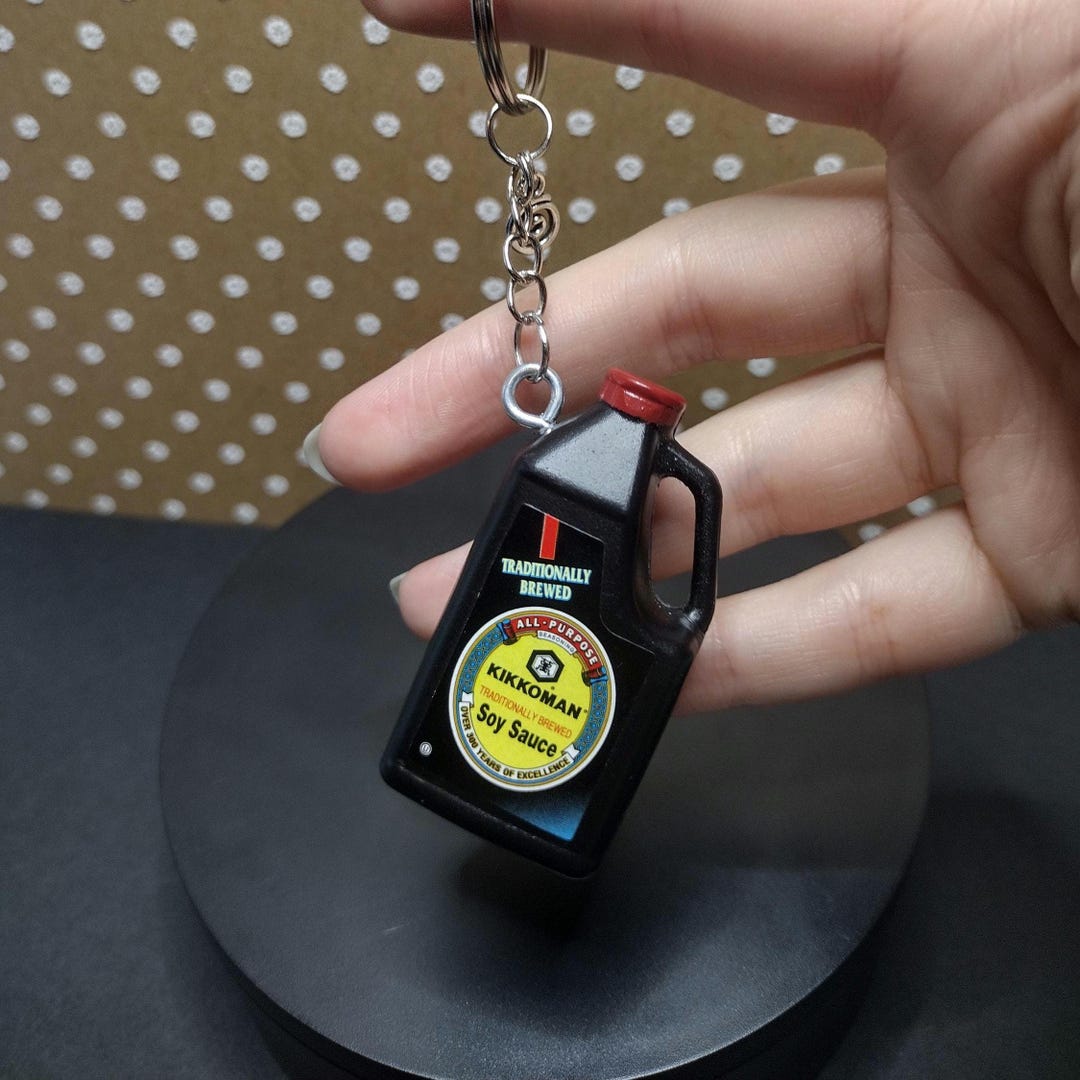Kikkoman Soy Sauce Keychain | Food Keychain | Soy Sauce Keychain ...