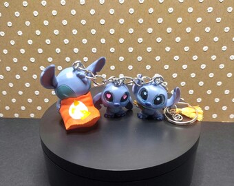 Stitch and Angel Keychains | Lilo & Stitch | Disney Gift | Mini Figure Keychain