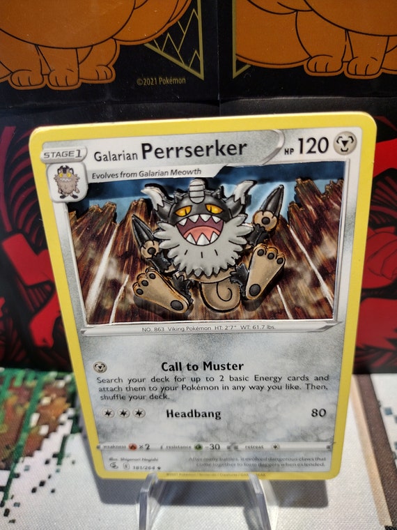 3D Pokemon Card- Perrserker - Etsy 3D Pokemon Card- Perrserker - Etsy