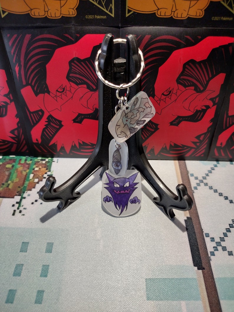 Grottemon Keychain Pokemon Keychain - Haunter - Etsy