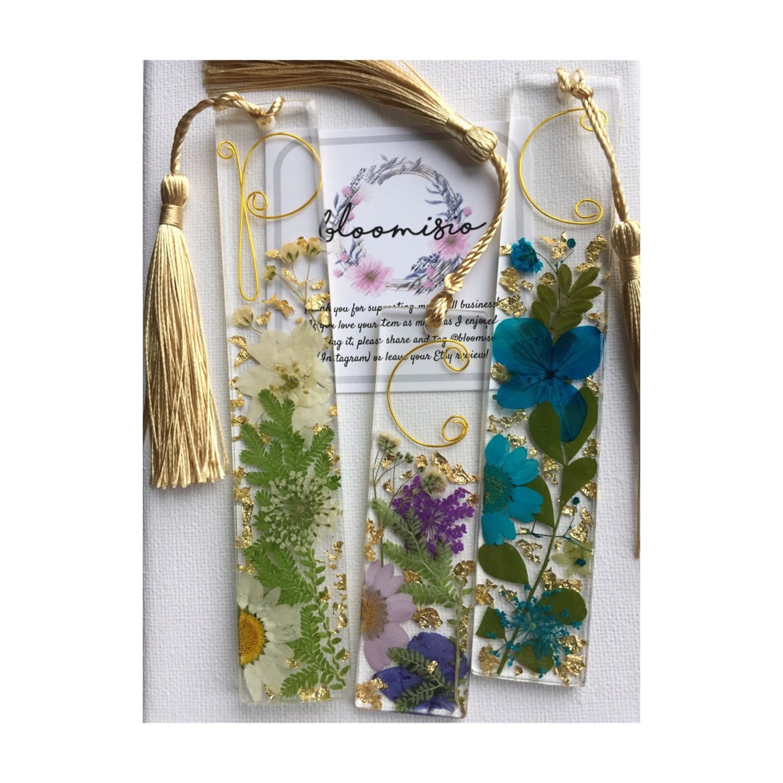 Personalised Resin Bookmark Etsy