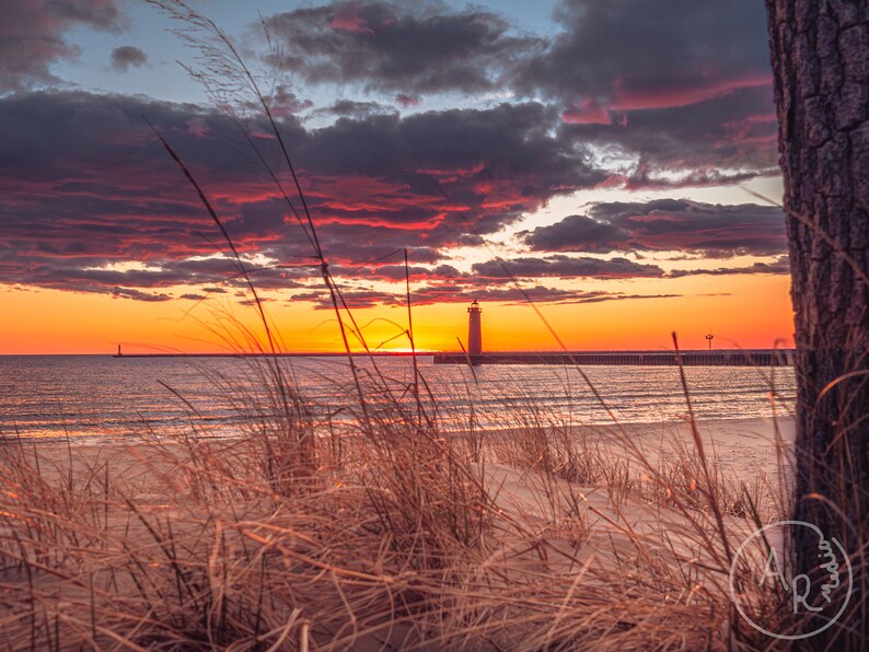 Lake Michigan Sunset, Sunset Photography, Photo, Digital Download - Etsy