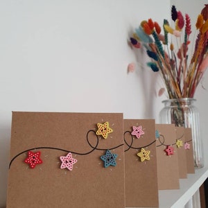 5 cartes de Noël | Lumières de fées | Cartes de Noël faites à la main