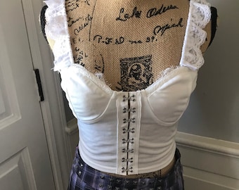 Bustier de culture avec dentelle